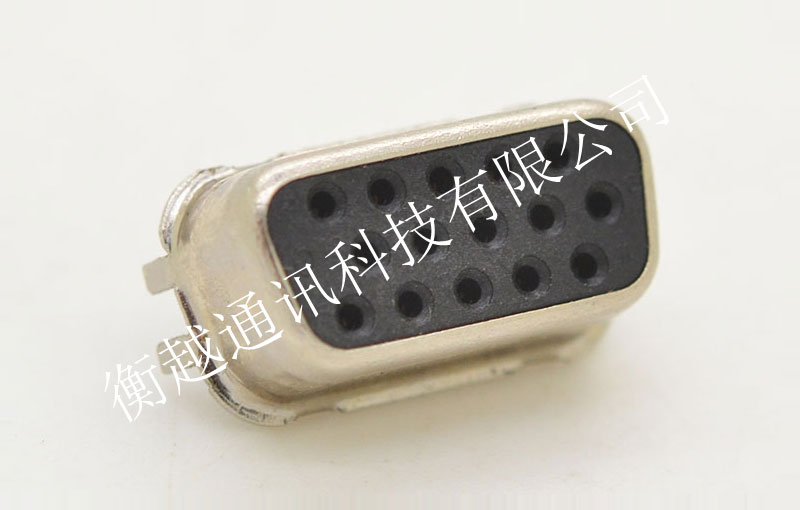 VGA 15P 母頭 夾板式 黑膠芯