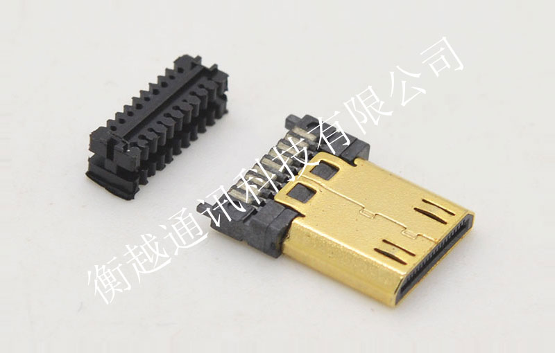 MINI HDMI 19P公頭焊線(xiàn)式配線(xiàn)夾